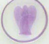 Purple Angel Blessing Stone Key Ring   1 1/2 inch stone with 2 inch key ring