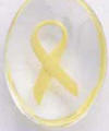 Worry Stone Awareness Yellow Ribbon Key Ring - the yellow awareness ribbon represents Support Our Troops, Suicide Prevention, General Symbol of Hope, General Cancer and Missing Children.  Each has a 1 1/2 inch stone with a 2" key ring
