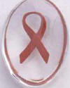 Worry Stone Awareness Red Ribbon Key Ring - the red awareness ribbon represents AIDS / HIV awareness and Substance Abuse awareness.  Each has a 1 1/2 inch stone with a 2" key ring