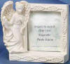 Angel Magnetic Picture Frame - made of ceramic and dimensional.  The back of the picture frame is magnetic. 2 1/2 inches high