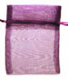 Angel Worry Stone Purple  Organza Bag 3 inches by 4 inches