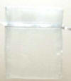 Angel Worry Stone Light Blue  Organza Bag 3 inches by 4 inches