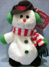 Bean Sprout Bean Bag Plush Buttons the Snowman  8 1/2 inches