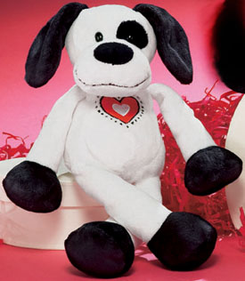 These adorable Gund Flopadoodles are all dressed up for Valentine's Day!