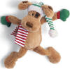 Gund Magnatudes Knicker Hound Puppy Dog Plush Christmas Magnet - Knicker is wearing a red and white striped scarf, green with red trim mittens and a green and white stocking cap with white trim. He is a soft and plush with magnets in the 4 paws and in the back (safe for children) 8 inches