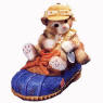 "You're Good For My Sole" A Calico Kitten in a Duck Shoe 4 1/4 inches by 5 1/4 inches