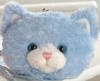 Gund Soft Plush Blue Kitty Cat Purse with Long Strap - The purse has a clasp closure. The kitty has blue eyes and an adorable pink nose. The purse is safe for children and is 6 inches.