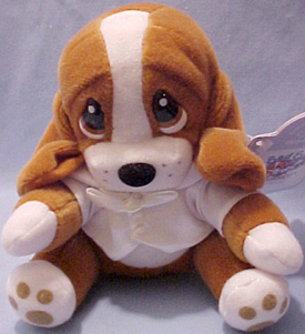 Communion Sad Sam and Honey Basset Hounds are dressed in their Communion best as these cuddly soft plush stuffed animals.
