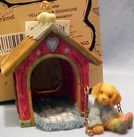 These adorable My Best Friend Christmas Ornaments are Cocker Spaniels, Labrador Retrievers and MANY other breeds inside Dog House that can hang from your Christmas Tree!