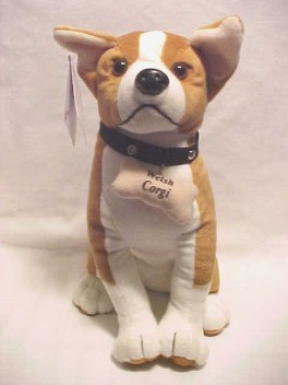 These cuddly soft plush Welsh Corgis are just adorable.  They are sure to please any Welsh Corgi fan!