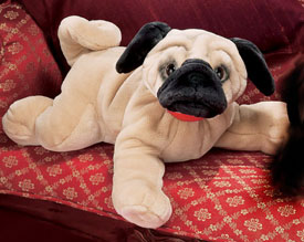 These Pugs are just adorable as stuffed animals, sterling silver charms and all dressed up for Valentine's Day. 