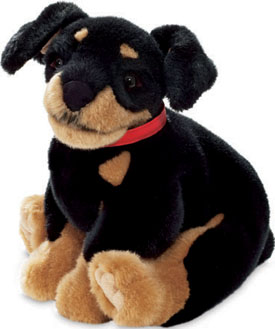 These cuddly soft plush Rottweilers are just adorable as stuffed animals and MORE.