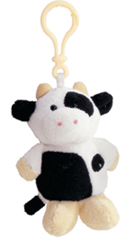 Adorable Clip On Key Chains with Plush Farm Animals as Treasure Keepers!