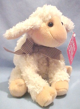 These adorable lambs and sheep are soft and cuddly stuffed animals.  Ewe will love to cuddle up with one!