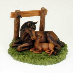 Lou Rankin, who is an artist and sculptor, captures the connection between man and animal through his trademark tender-eye expressions in his plush and figures. Dakin's Lou Rankin Collection of Horse Figurines are replicas of his creations!