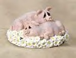 Lou Rankin, who is an artist and sculptor, captures the connection between man and animal through his trademark tender-eye expressions in his plush and figures. Dakin's Lou Rankin Collection of  Pig Figurines are replicas of his creations!