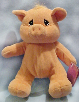 Precious Moments Tender Tail Farm Animal Bean Bag Plush pigs.