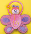 Gund Dazzle Bugs Pink Butterfly Purse - velvety soft plush (safe for ages over 3) 6 1/4 inches