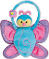 Gund Dazzle Bugs Blue Butterfly Purse - velvety soft plush (safe for ages over 3) 6 1/4 inches