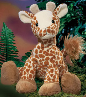 We have the Giraffes that you can curl up with, from JUMBO to the smallest, they are soft plush stuffed animals!