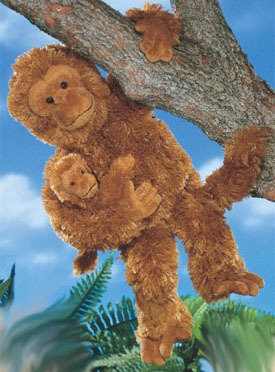 The adorable Orangutan Mom and her Baby are cuddly soft, chubby plush that LOVE to hang out together!