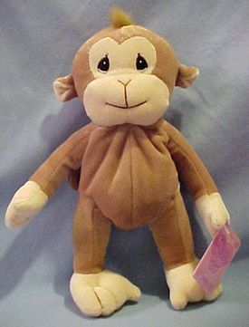 Precious Moments Tender Tail Jungle Animal Bean Bag Plush Monkeys!
