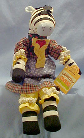 Adorable Zebras all dressed up in their Sunday best make up the Country Cousins Series.