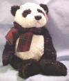 Gund Large Tinsel Panda with Sparkly Plaid Ribbon 18 inches
