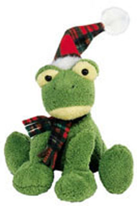 The adorable Klumbsys are cuddly soft, chubby plush stuffed animal Frogs dressed for Christmas!