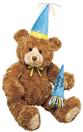 What better way to say Happy Birthday then a Teddy Bear wearing Party clothes! Click here for our wide selection of Birthday Teddy Bears.