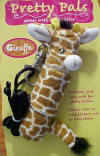 Pretty Pal Body Glitter Giraffe Necklace or Key Chain (safe for ages 6 and up) 4 1/2 inches