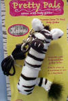 Pretty Pal Body Glitter Zebra Necklace or Key Chain (safe for ages 6 and up) 4 1/2 inches