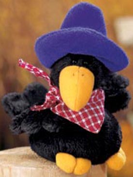 Gund Plush Pudgy Black Crow Stuffed Animal with Purple Hat and Red Checkered Scarf Gund Plush Pudgy Black Crow Stuffed Animal with Purple Hat and Red Checkered Scarf
- safe for all ages