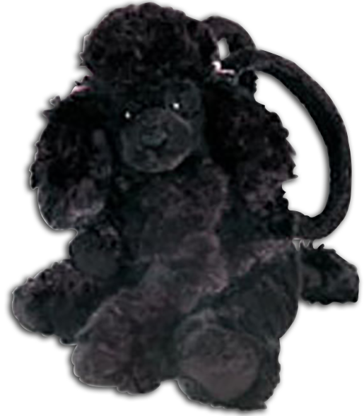 Gund Plush Perlina Black Poodle Puppy Dog Purse Black Poodle Purse