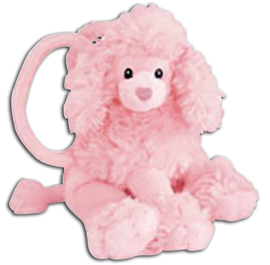 Gund Plush Perlina Pink Poodle Puppy Dog Medium Purse Pink Poodle Medium Purse