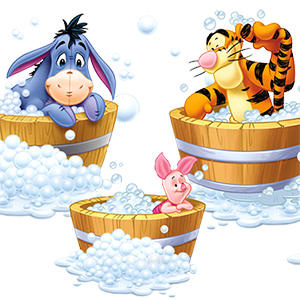 pooh bear bath toys