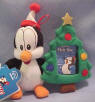 Chilly Willy Penguin Ornament with Christmas Tree Picture Frame 5 1/2 inches high