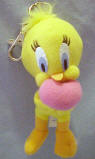 Looney Tunes Tweety Wiggler  Key Chain  5 inches high with 2 1/2 inches ring and clip