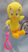 Looney Tunes Plush Tweety Key Clip  5 inches