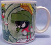 Looney Toons Marvin the Martian Ceramic Mug 3 3/4 inches high 3 1/2 inches wide 1 1/2 inch handle
