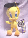 Looney Tunes 2001 Graduation Tweety Plush 10 inches high