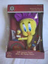 "Tweety's Memorable Moments" - Plush Artist Tweety with Limited Edition Figure Depicted is a Memorable Moment from their playful hit "Trip for Tat" in which Tweety's artistic side is evident. Our fine feathered "widdle" friend dons a painters smock, brush and palette to capture the true essence of a "puddy tat" - as seen through the eyes of a mischievous bird! Designed as a special boxed gift set and unique collectible, and in our soft, playful "personality plush," this Memorable Moment can serve double duty - as a whimsical toy or figural showpiece that's Still Looney Tunes After All These Years! 12 inch plush 3 inch figure
