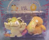 Pokemon Plush Battle Playset Meowth 3 1/4" vs. Psyduck 3"