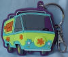 Mystery Machine Vinyl Key Chain 2 3/4 inches wide by 2 1/2 inches high