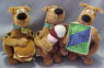 Gund Set of 3 Snackin Scooby Doos Plush  6 inches