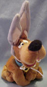 Warner Brothers Studio Store Bean Bag Plush Easter Bunny 1998 Scooby Doo  10 1/2 inches long