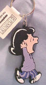 Lucy Vinyl Key Chain 3 1/4 inches high 1 3/4 inches wide