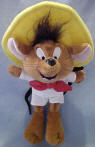 Warner Brothers Studio Store Bean Bags Plush Speedy Gonazalez (Fuzzy Hair & Black Tail)  10 inches high