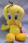Warner Brothers Studio Store Bean Bag Plush Talking Tweety - says "You're too slow putty tat" & "Yoo hoo putty tat" 9 inches