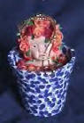 Anne Geddes Rose Baby in Flower Pot Ornament Figurine